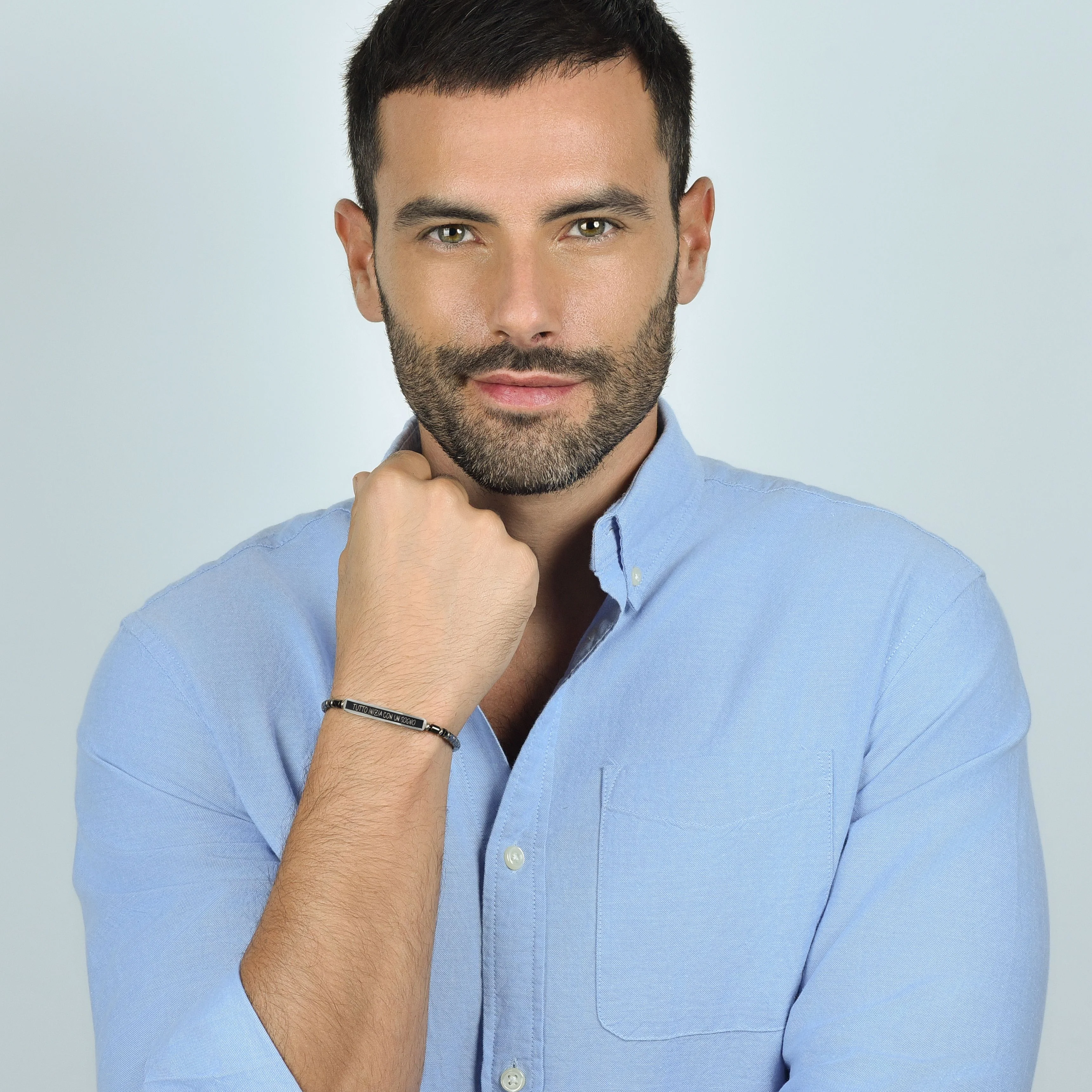 BRACCIALE UOMO IN ACCIAIO IP NERO TUTTO INIZIA CON UN SOGNO - Image 3
