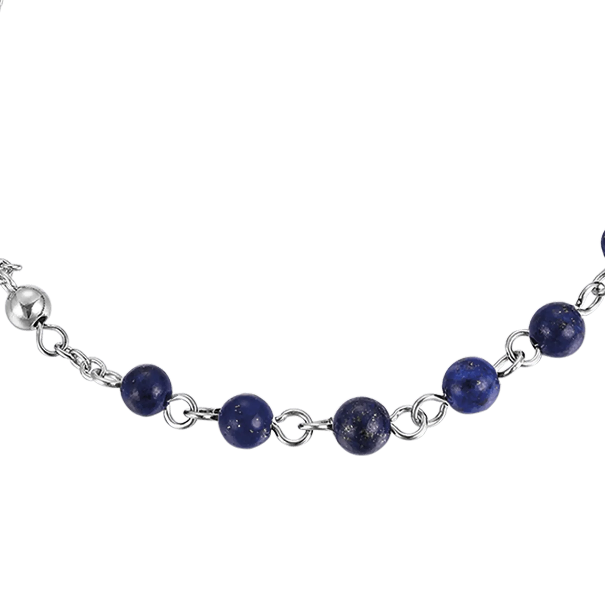 BRACCIALE UOMO ROSARIO IN ACCIAIO CON PIETRE LAPIS - Image 4
