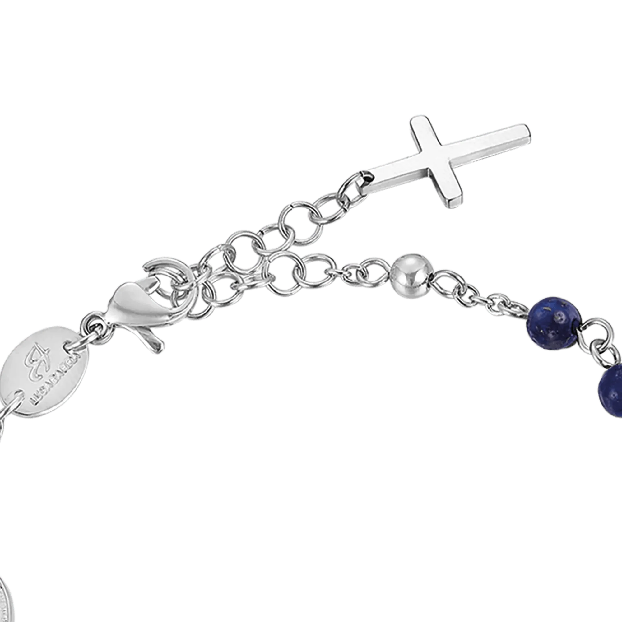 BRACCIALE UOMO ROSARIO IN ACCIAIO CON PIETRE LAPIS - Image 5