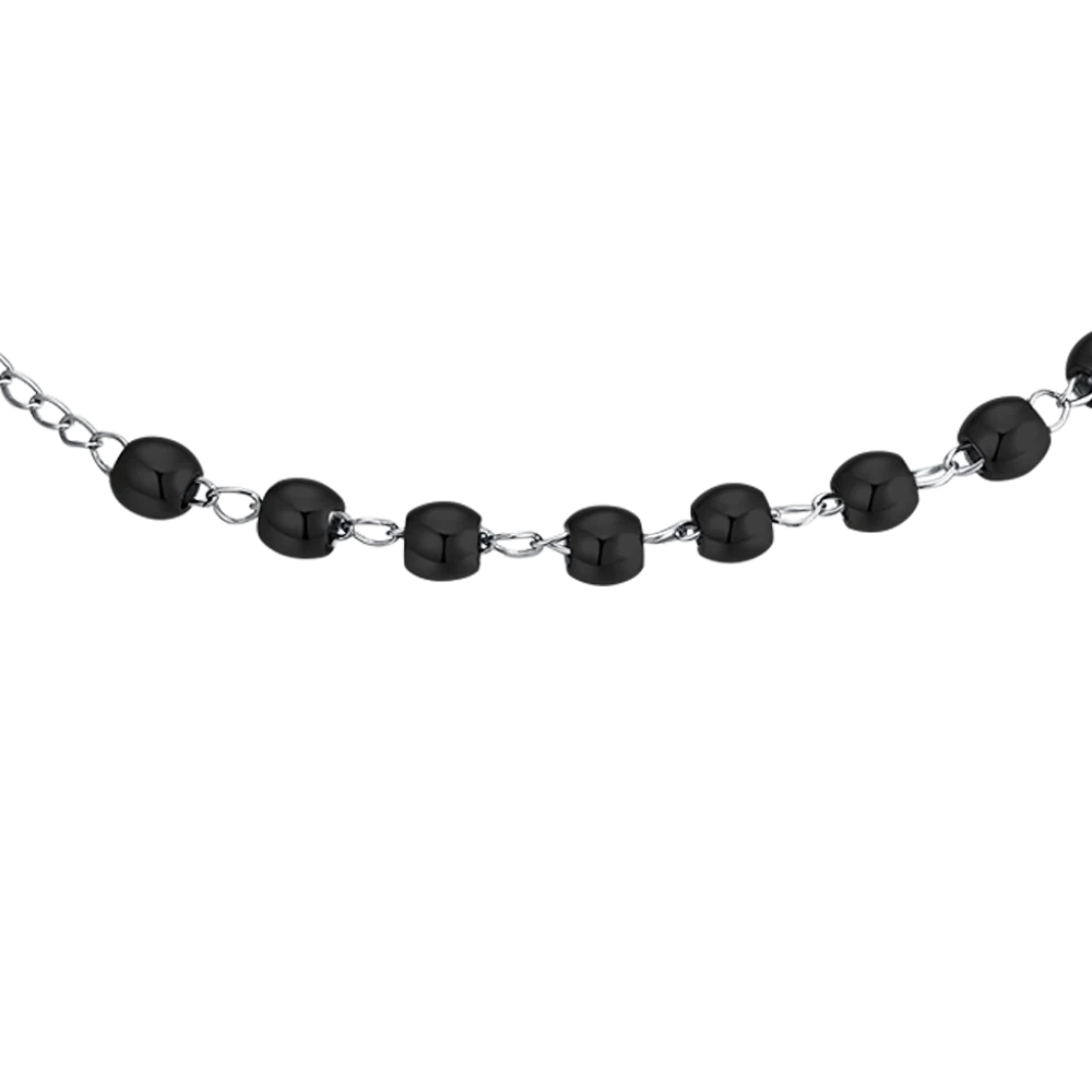 BRACCIALE UOMO ROSARIO IN ACCIAIO NERO - Image 4