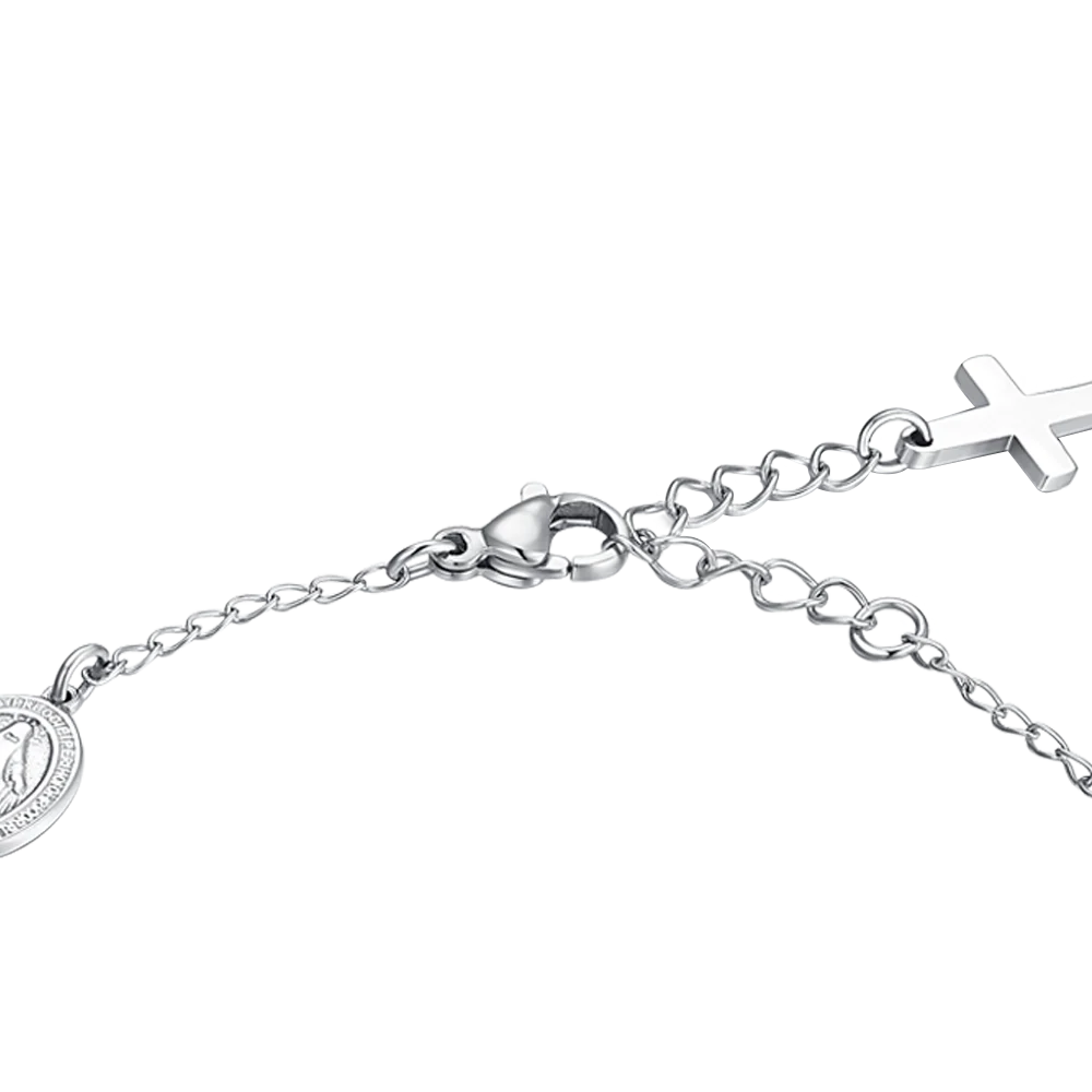BRACCIALE UOMO ROSARIO IN ACCIAIO NERO - Image 5