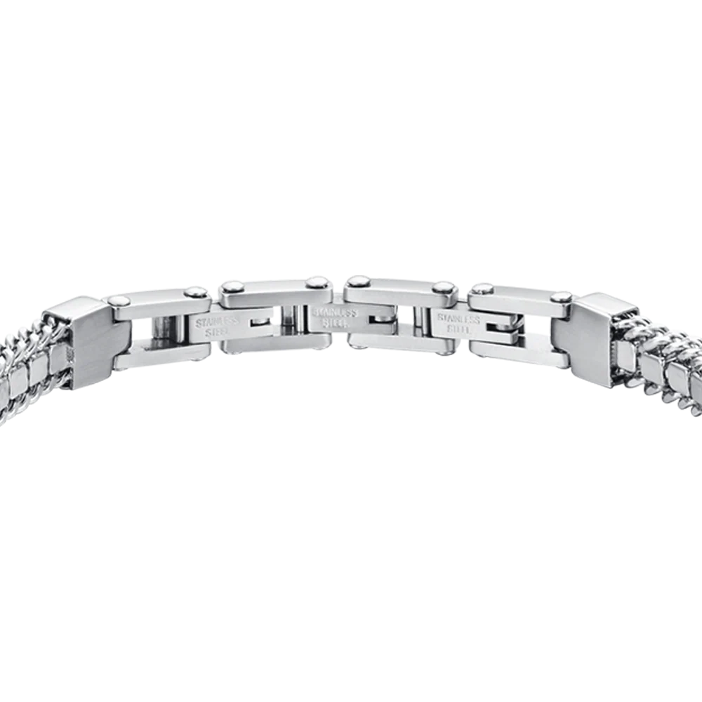 BRACCIALE UOMO TENNIS IN ACCIAIO CON CRISTALLI NERI - Image 5