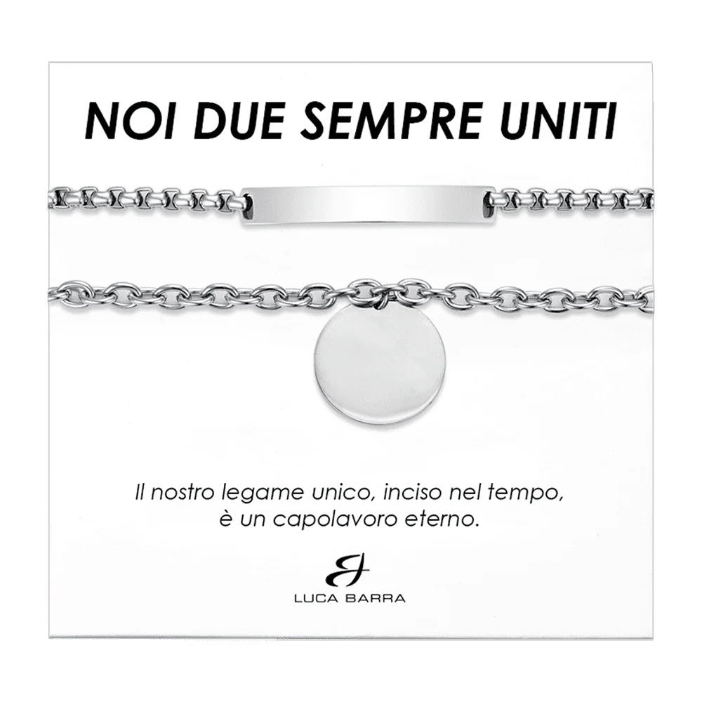 BRACCIALI COPPIA IN ACCIAIO