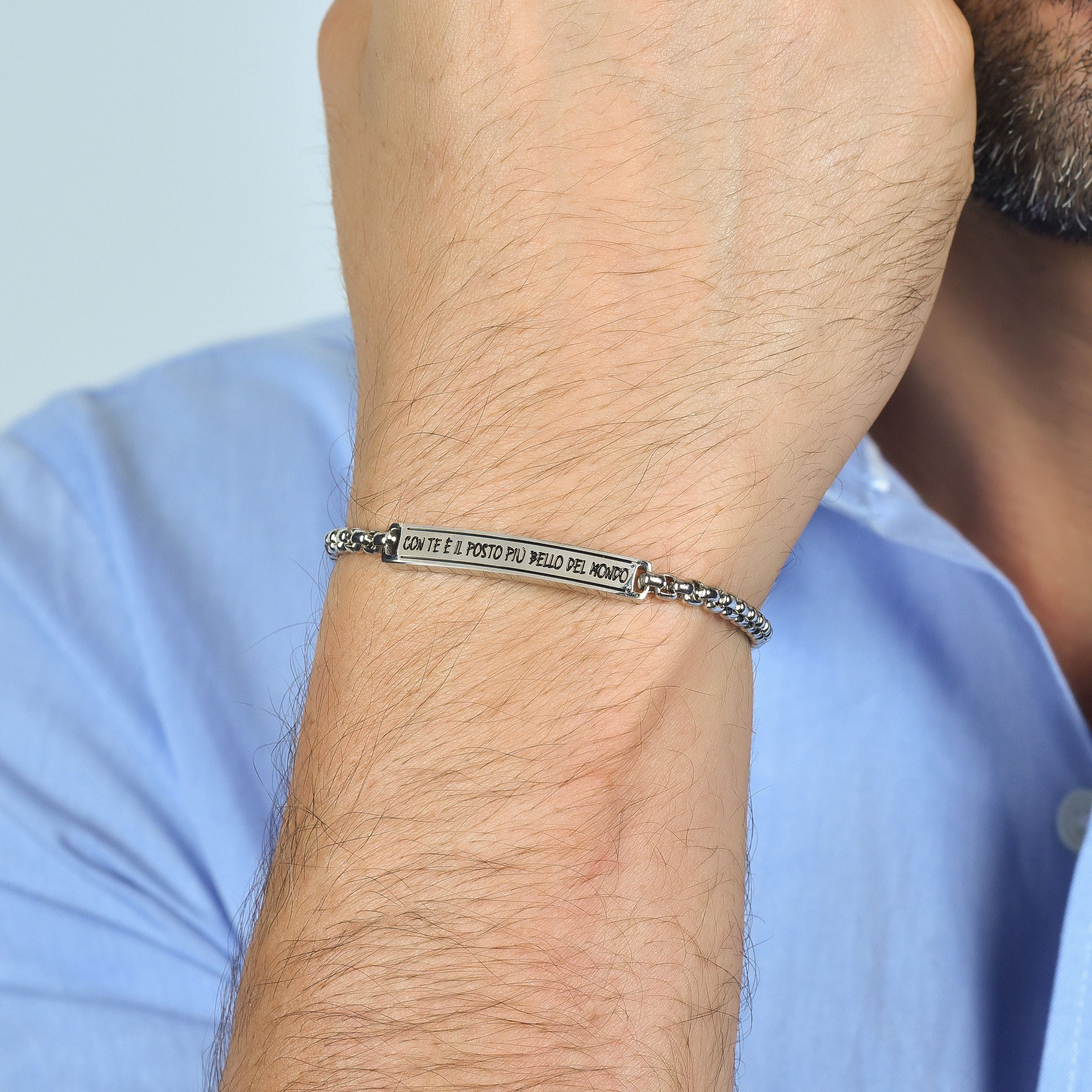 BRACCIALI COPPIA IN ACCIAIO CON TE E' IL POSTO PIÙ BELLO - Image 4