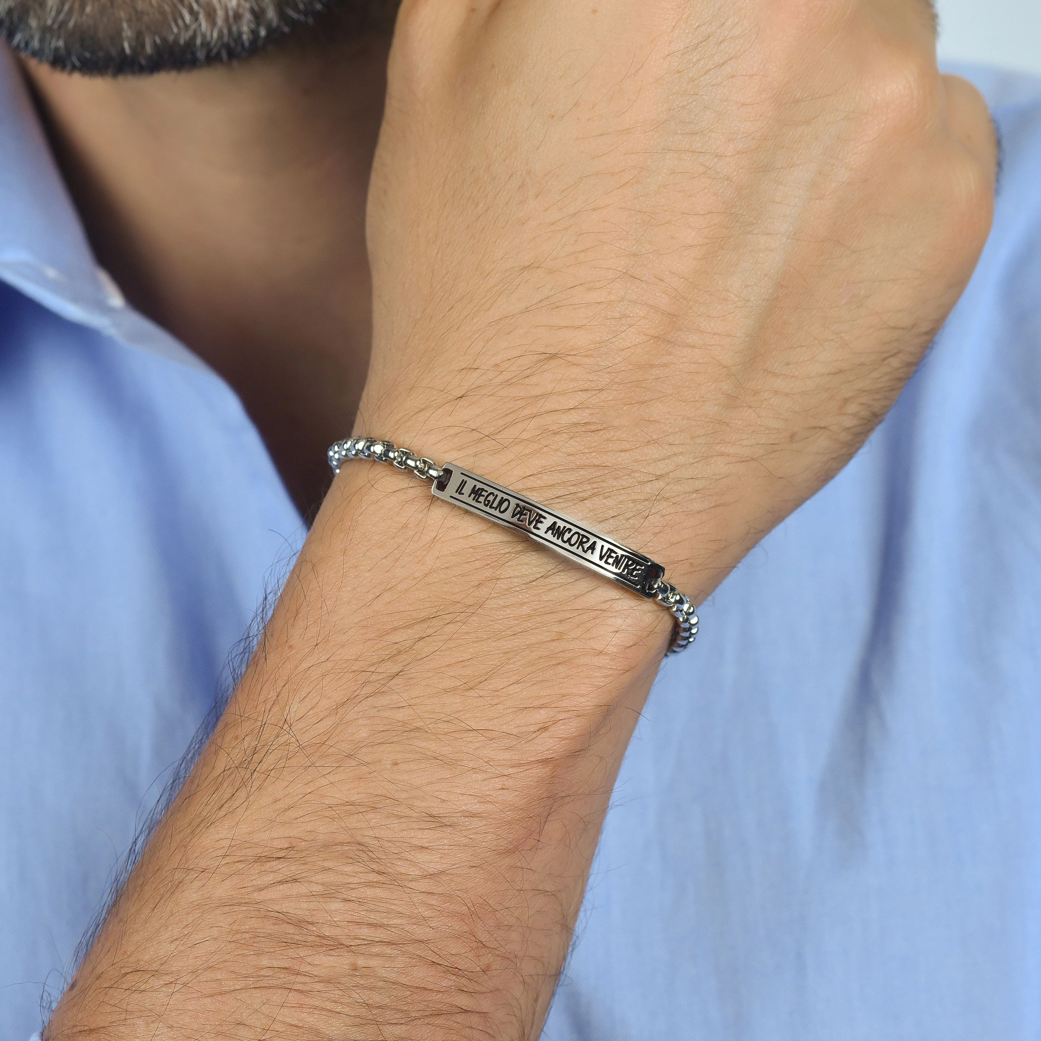 BRACCIALI COPPIA IN ACCIAIO IL MEGLIO DEVE ANCORA VENIRE - Image 2