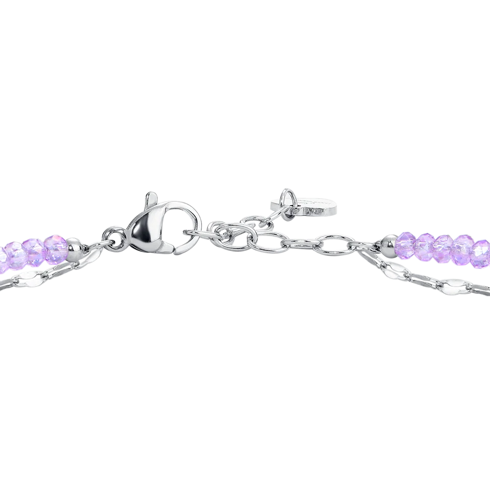 CAVIGLIERA DONNA IN ACCIAIO CON CRISTALLI VIOLA - Image 6