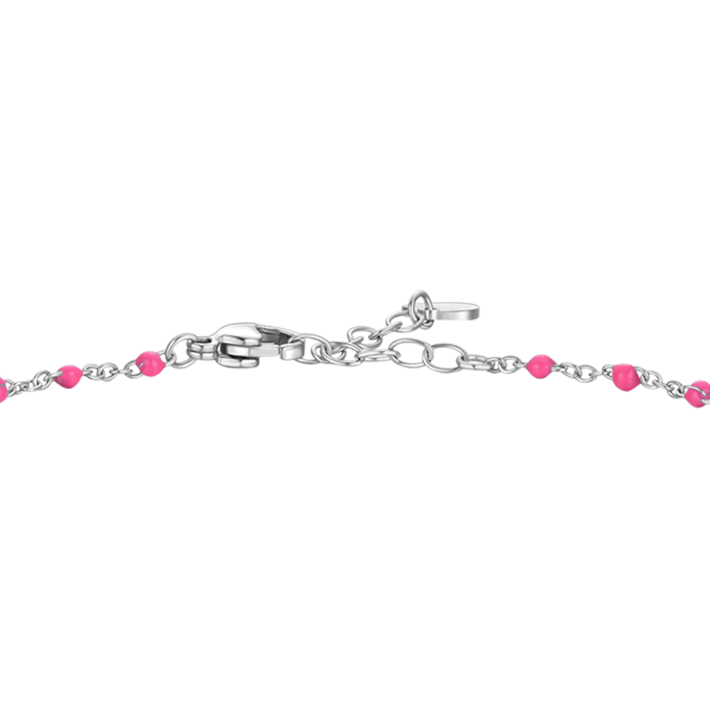CAVIGLIERA DONNA IN ACCIAIO CON STELLA, CRISTALLO E PIETRE CON SMALTO FUCSIA - Image 5
