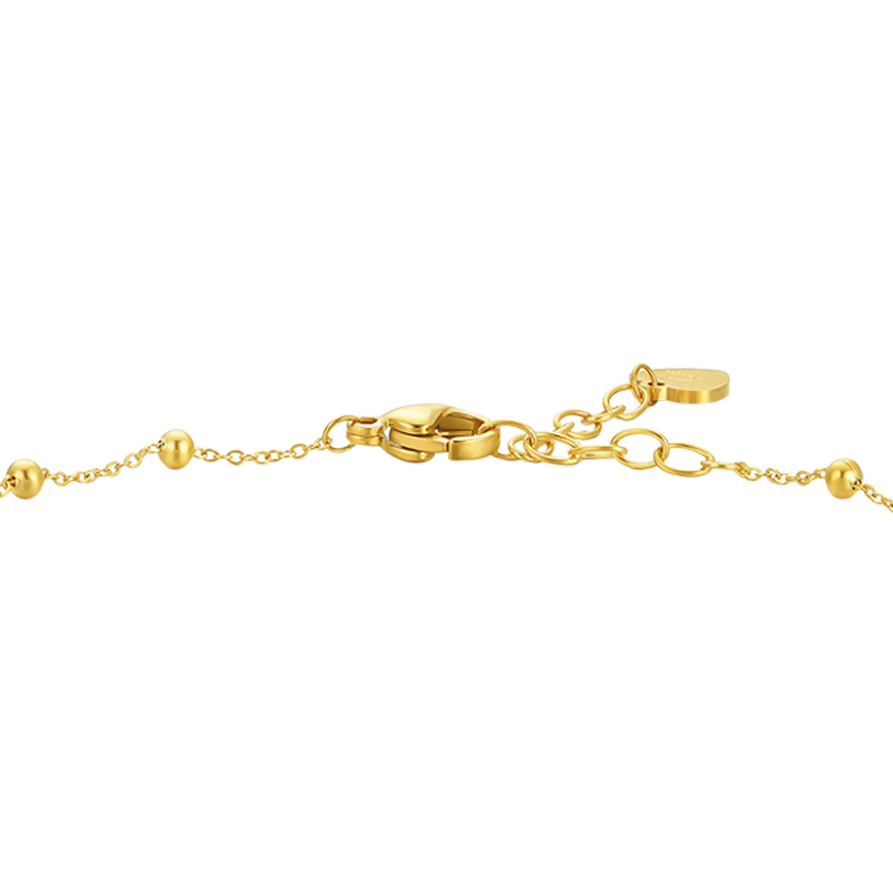 CAVIGLIERA DONNA IN ACCIAIO IP GOLD CON SFERE - Image 5