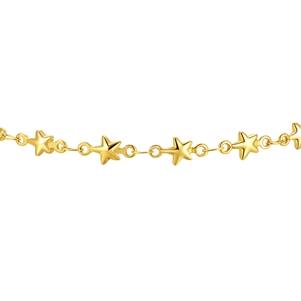 CAVIGLIERA DONNA IN ACCIAIO IP GOLD CON STELLE - Image 4