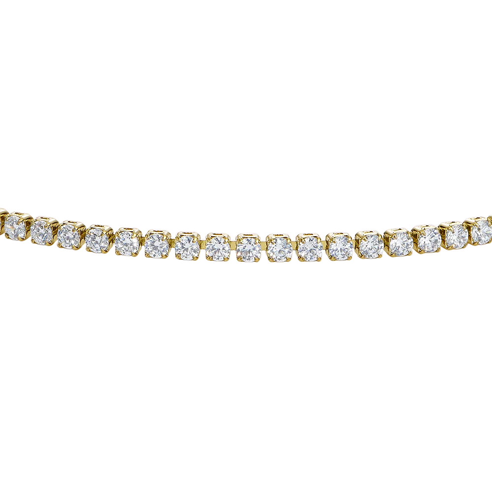 CAVIGLIERA DONNA IN ACCIAIO IP GOLD CON ZIRCONI BIANCHI - Image 5