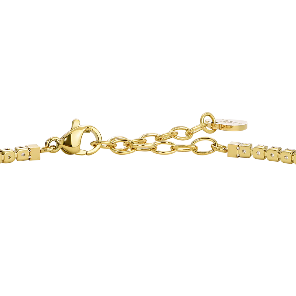 CAVIGLIERA DONNA IN ACCIAIO IP GOLD CON ZIRCONI BIANCHI - Image 6