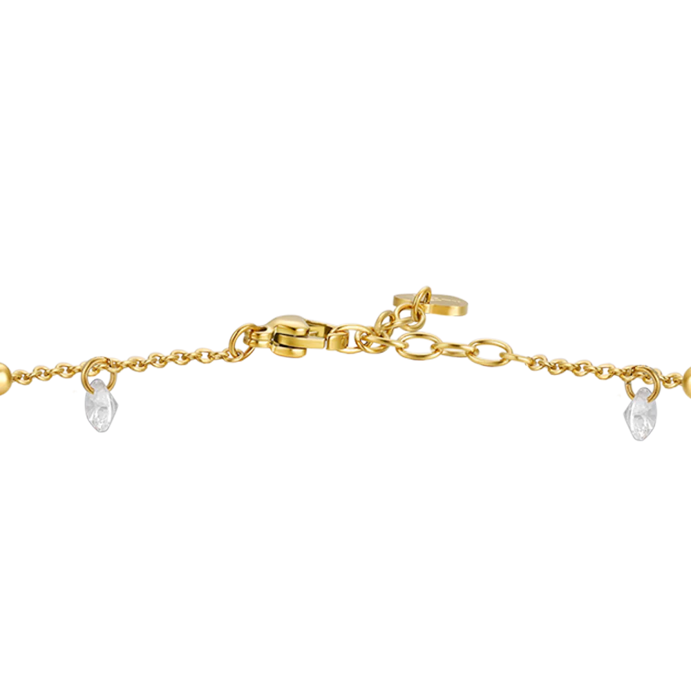 CAVIGLIERA DONNA IN ACCIAIO IP GOLD CON ZIRCONI BIANCHI - Image 5
