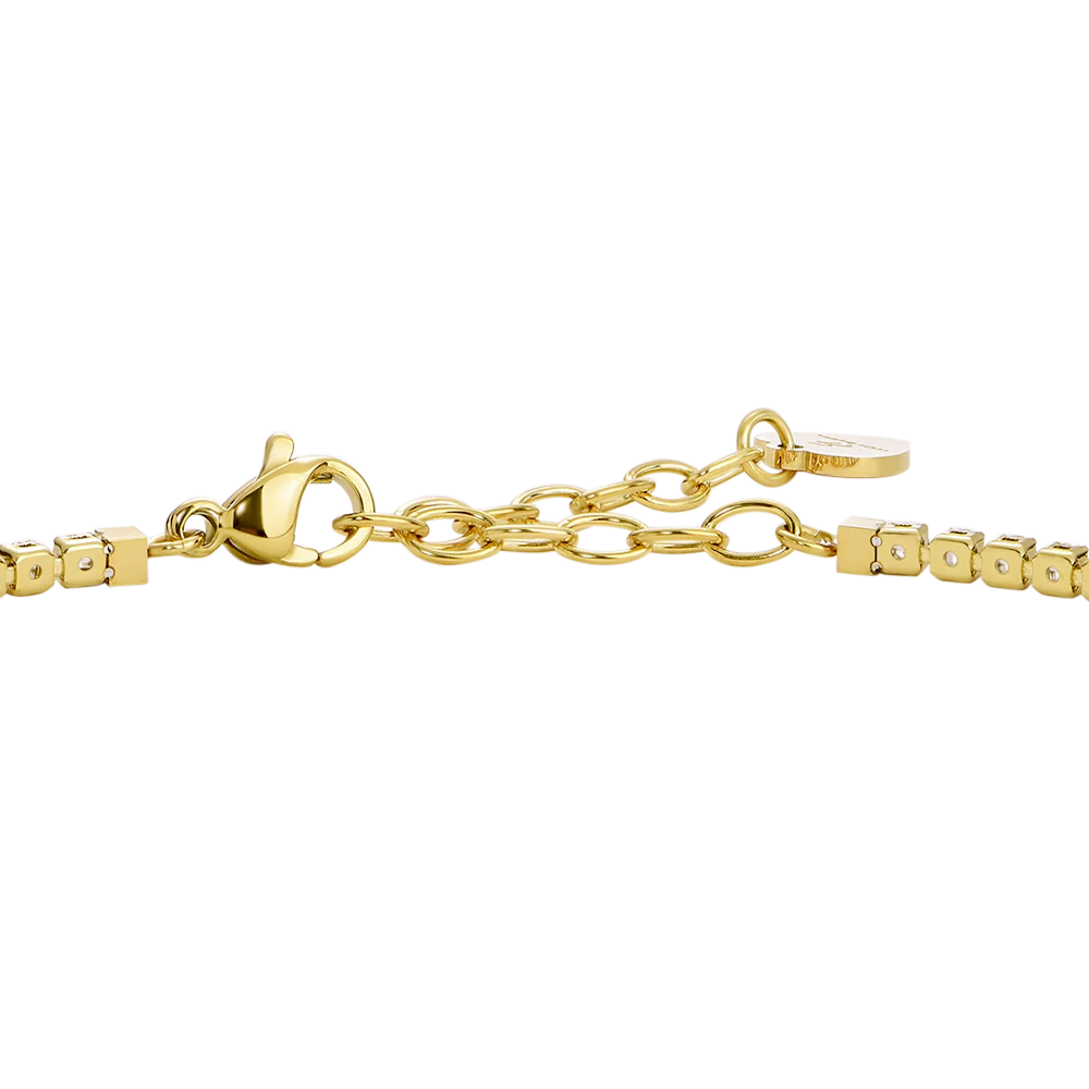 CAVIGLIERA DONNA IN ACCIAIO IP GOLD CON ZIRCONI VIOLA - Image 6