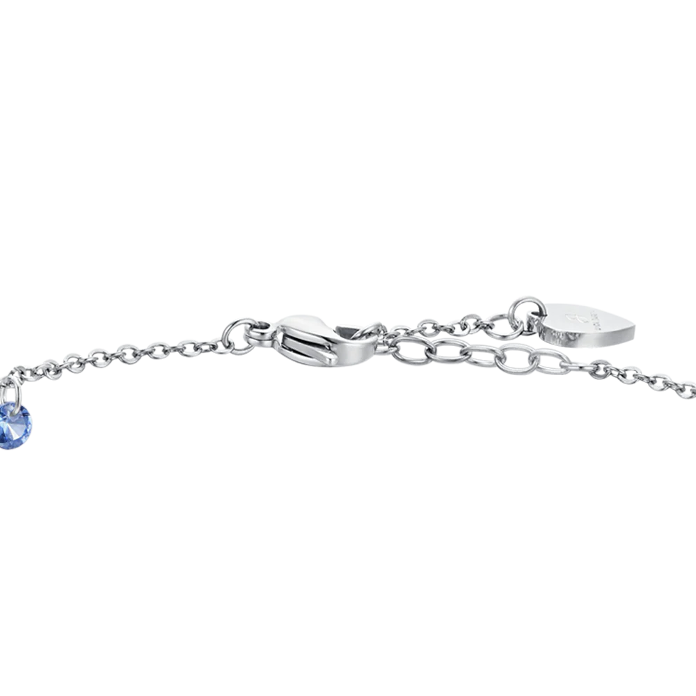 CAVIGLIERA DONNA IN ACCIAIO ZIRCONI BLU - Image 7