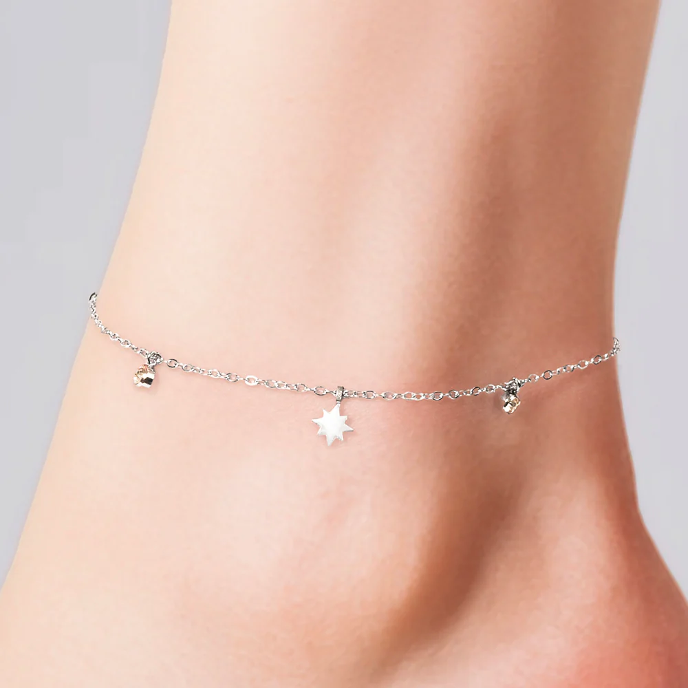 CAVIGLIERA DONNA IN ACCIAIO ZIRCONI E STELLA DI SISSI - Image 2