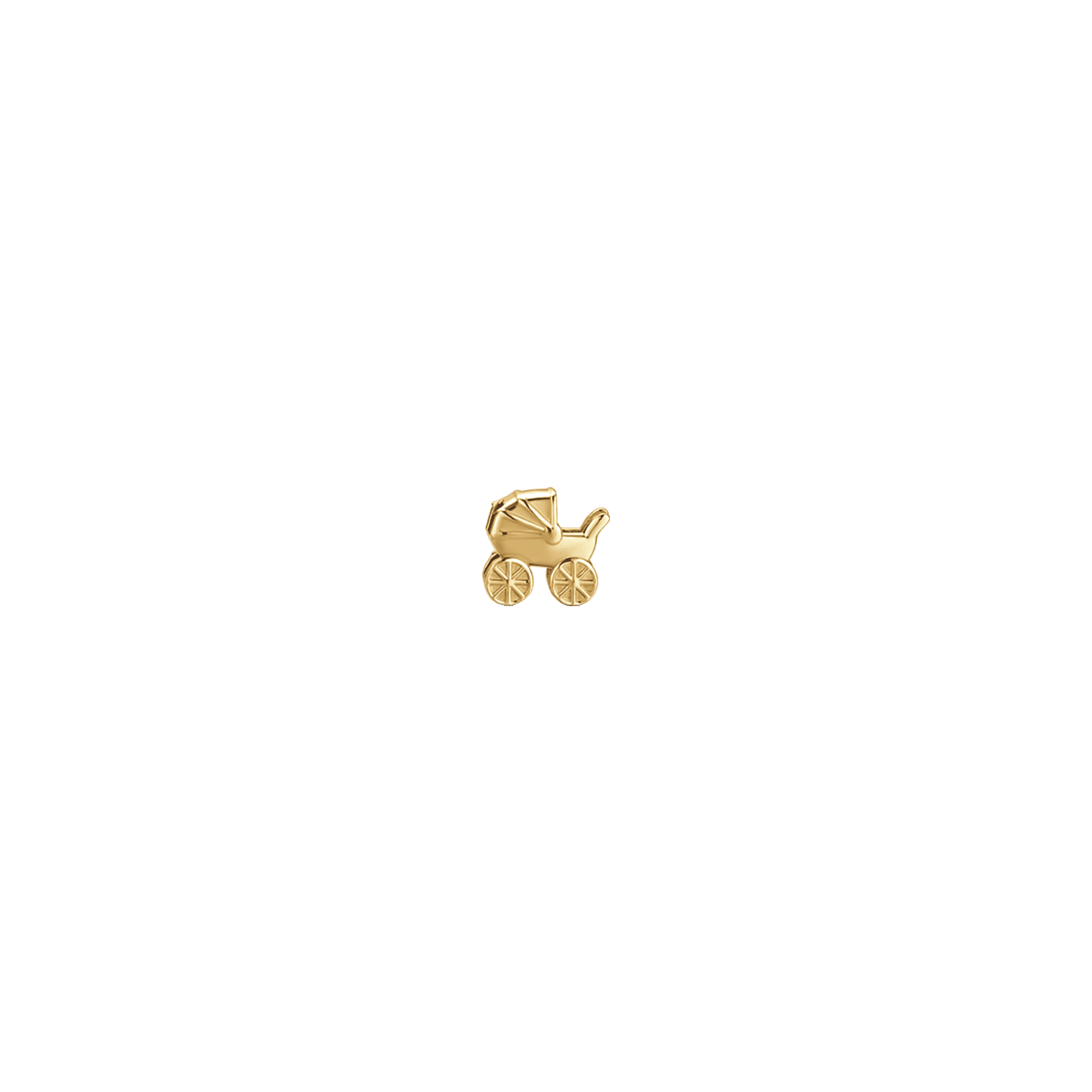 CHARM IN ACCIAIO IP GOLD CARROZZINA