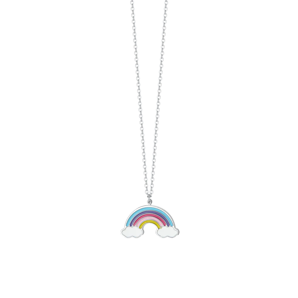 COLLANA BAMBINA IN ACCIAIO CON ARCOBALENO
