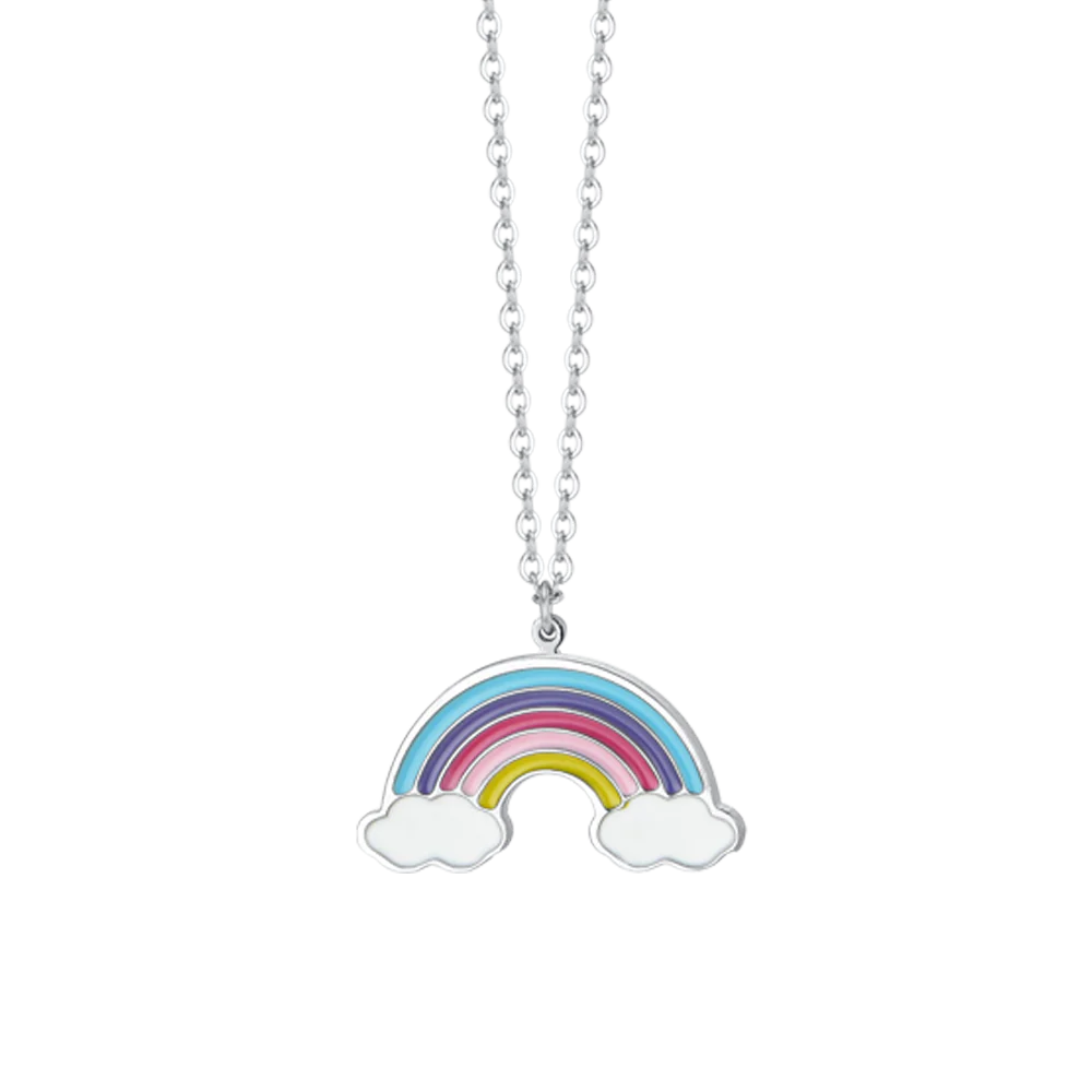 COLLANA BAMBINA IN ACCIAIO CON ARCOBALENO - Image 4