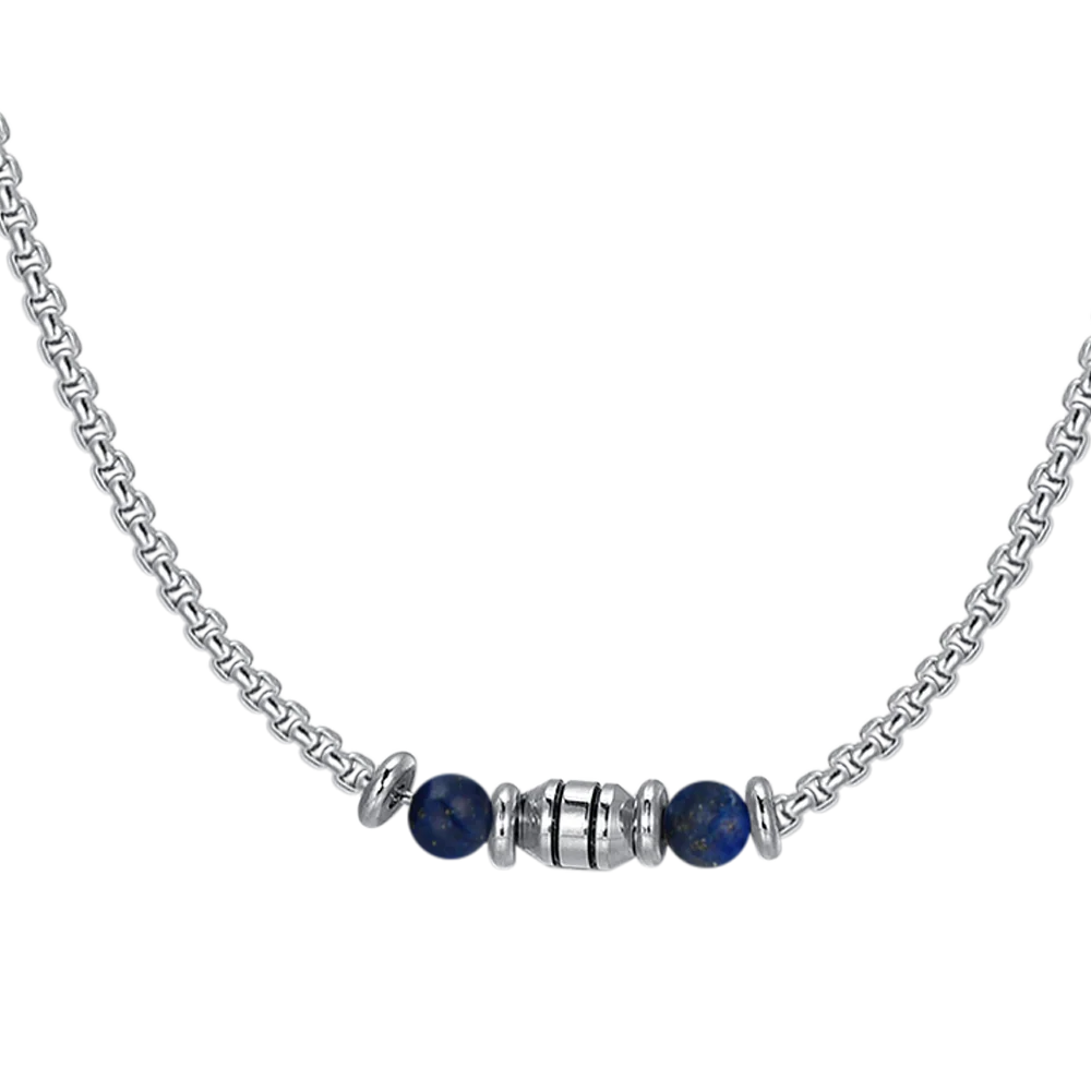 COLLANA BAMBINO IN ACCIAIO PIETRE BLU - Image 4