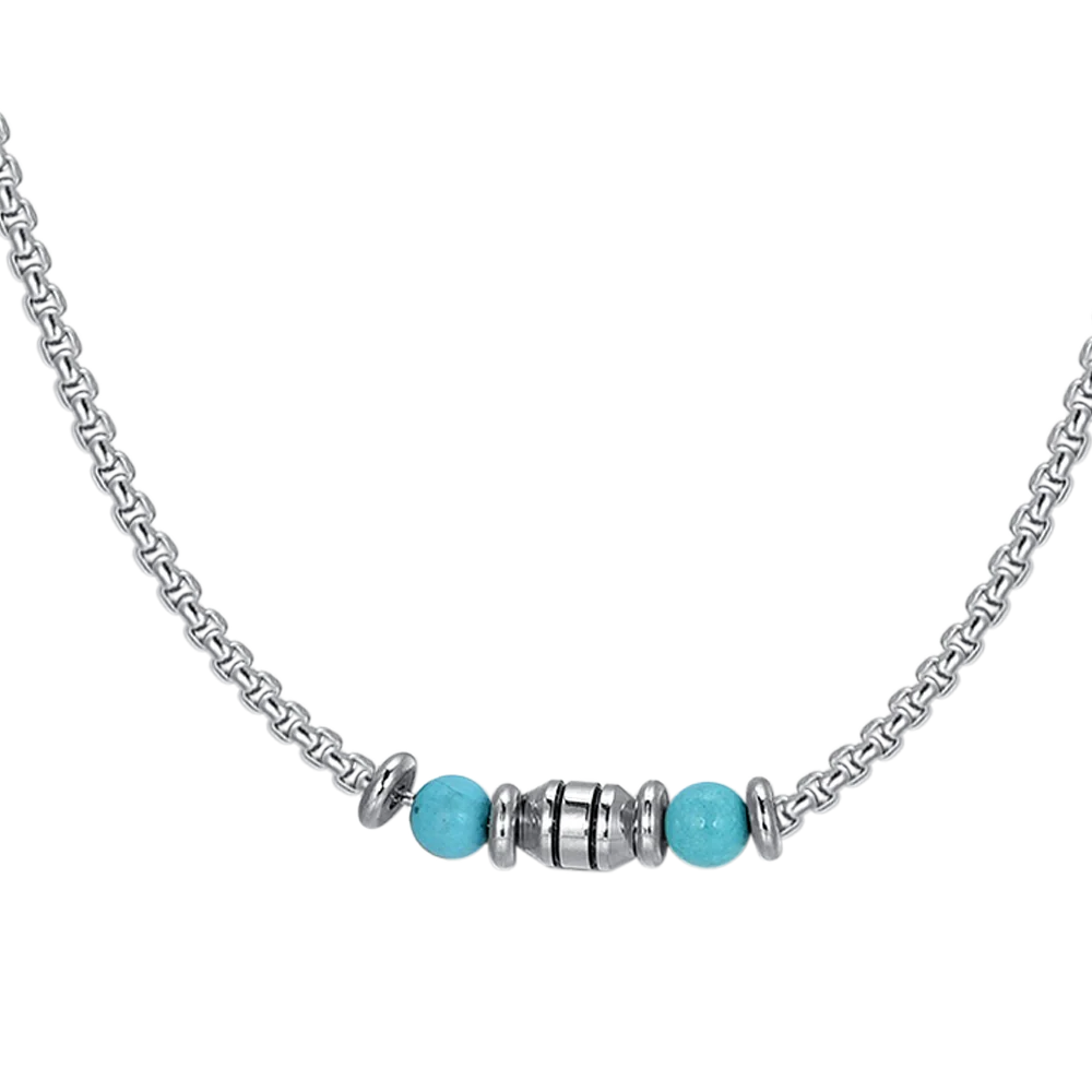 COLLANA BAMBINO IN ACCIAIO PIETRE TURCHESI - Image 4