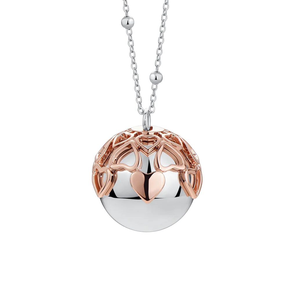 COLLANA CHIAMA ANGELI DONNA IN ACCIAIO, CIONDOLO CON CUORE IN METALLO