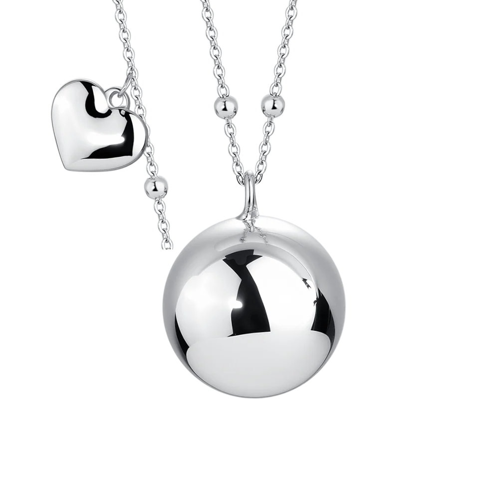 COLLANA CHIAMA ANGELI DONNA IN ACCIAIO, CIONDOLO IN METALLO CON CHARM CUORE