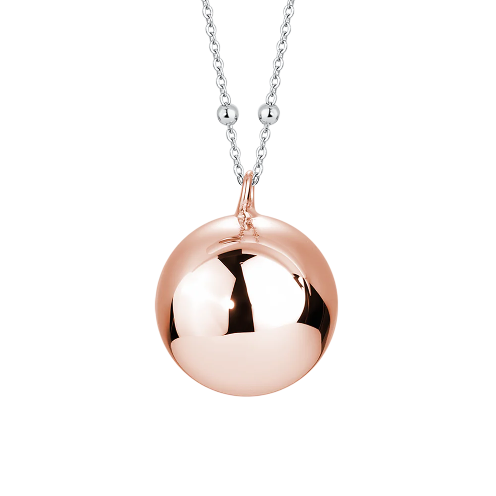 COLLANA CHIAMA ANGELI DONNA IN ACCIAIO, CIONDOLO IN METALLO IP ROSE
