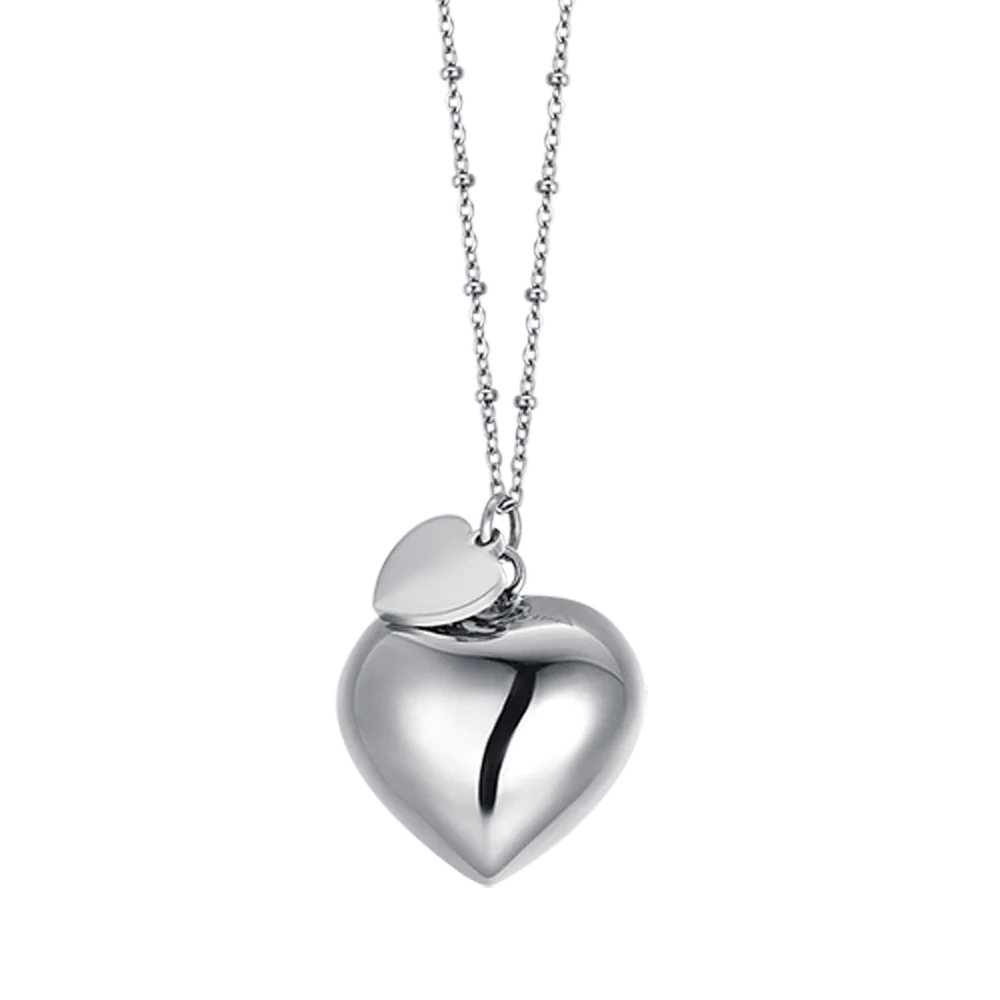 COLLANA CHIAMA ANGELI IN ACCIAIO CON CIONDOLO CUORE E CUORE CHARM - Image 5