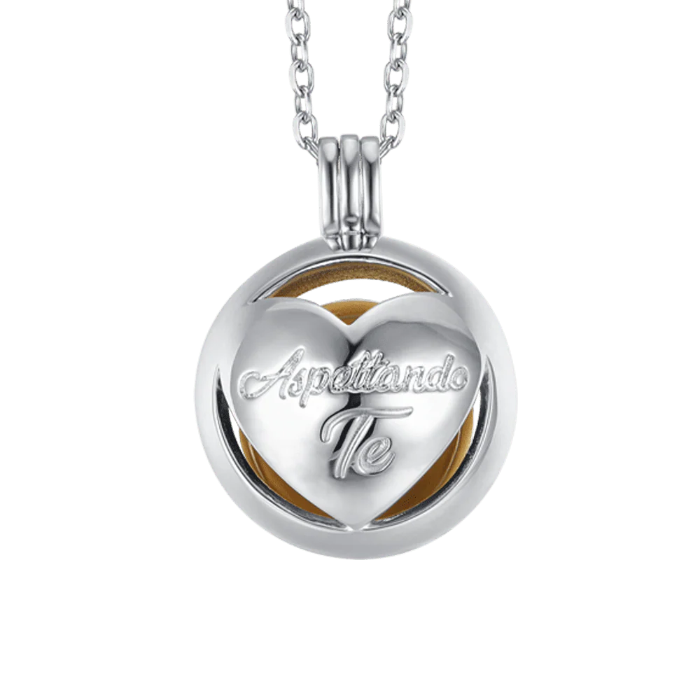 COLLANA CHIAMA ANGELI IN ACCIAIO IP GOLD CON CUORE