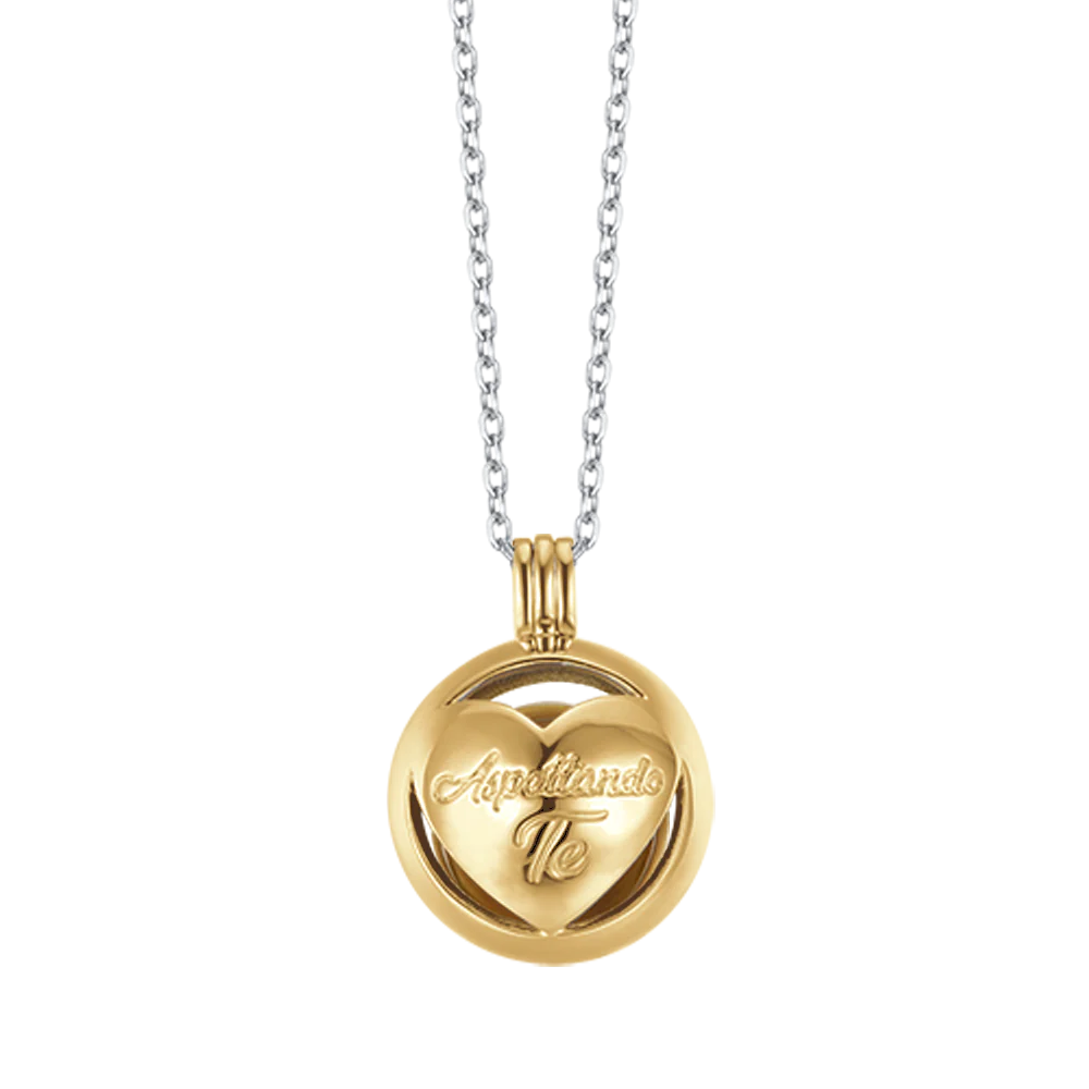 COLLANA CHIAMA ANGELI IN ACCIAIO IP GOLD CON CUORE - Image 11