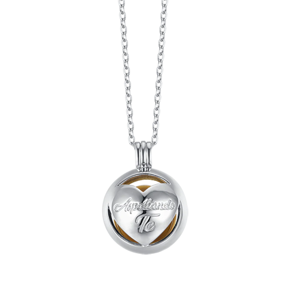 COLLANA CHIAMA ANGELI IN ACCIAIO IP GOLD CON CUORE - Image 5