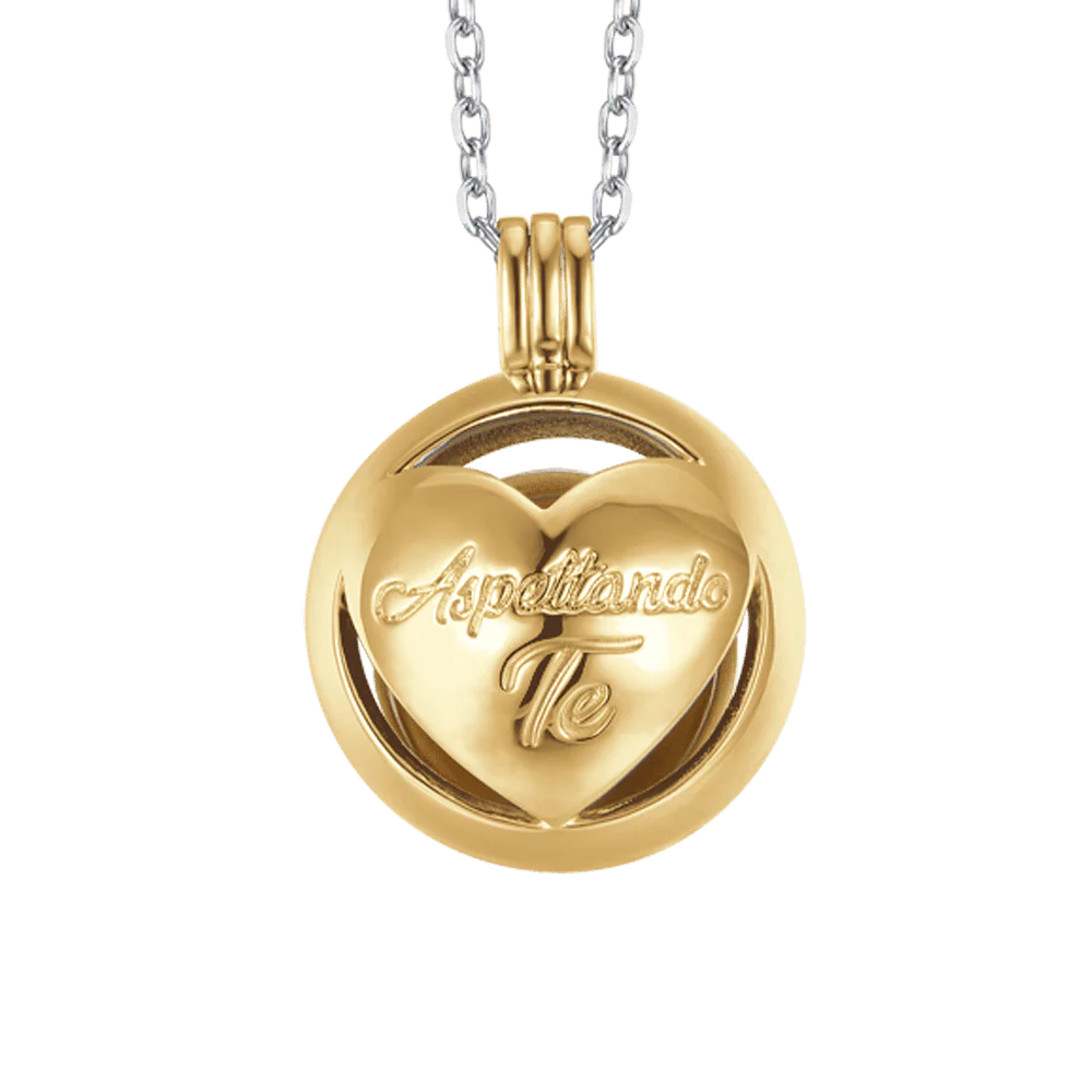 COLLANA CHIAMA ANGELI IN ACCIAIO IP GOLD CON CUORE - Image 7