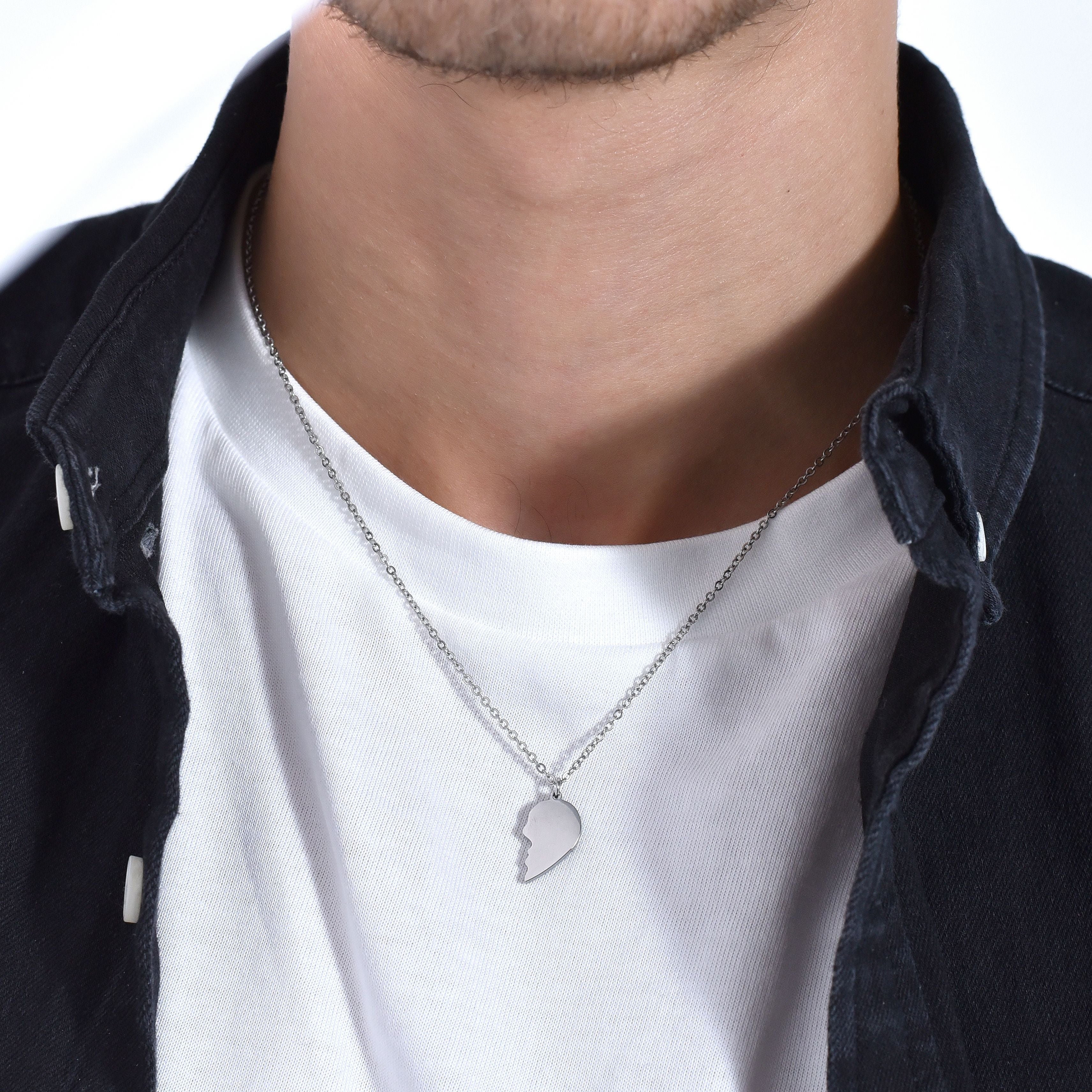 COLLANA COPPIA IN ACCIAIO CON CUORE - Image 3
