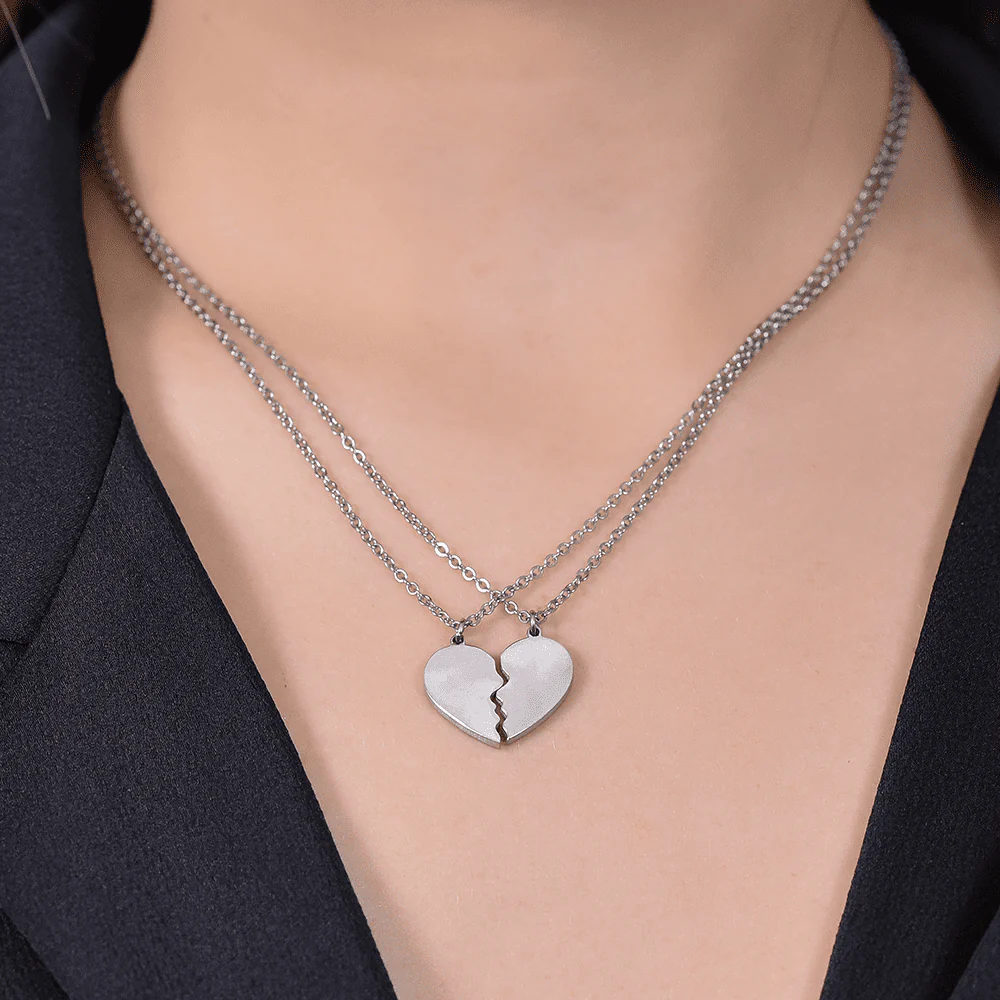 COLLANA COPPIA IN ACCIAIO CON CUORE - Image 4