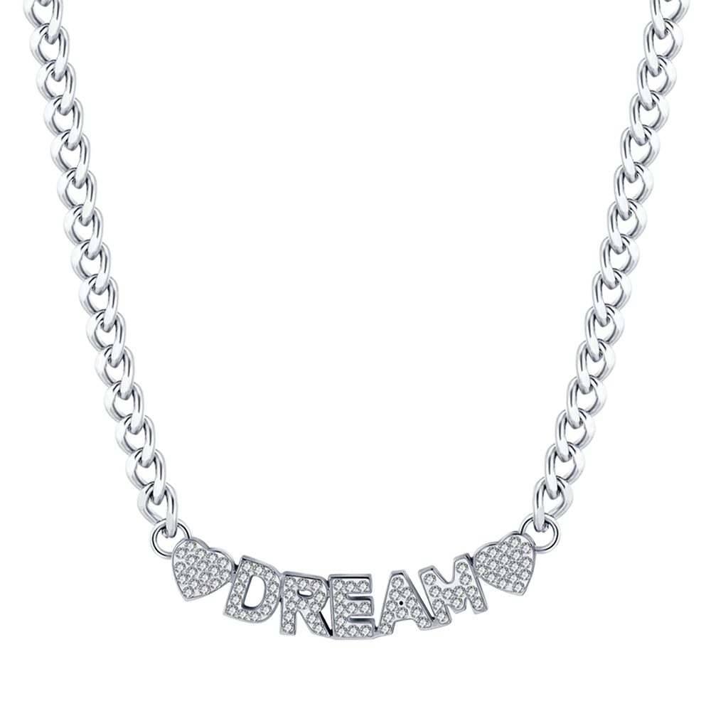 COLLANA DONNA IN ACCIAIO DREAM CON CRISTALLI BIANCHI - Image 4