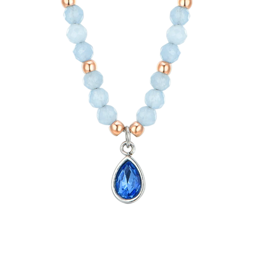 COLLANA DONNA IN ACCIAIO AGATA AZZURRA - Image 4