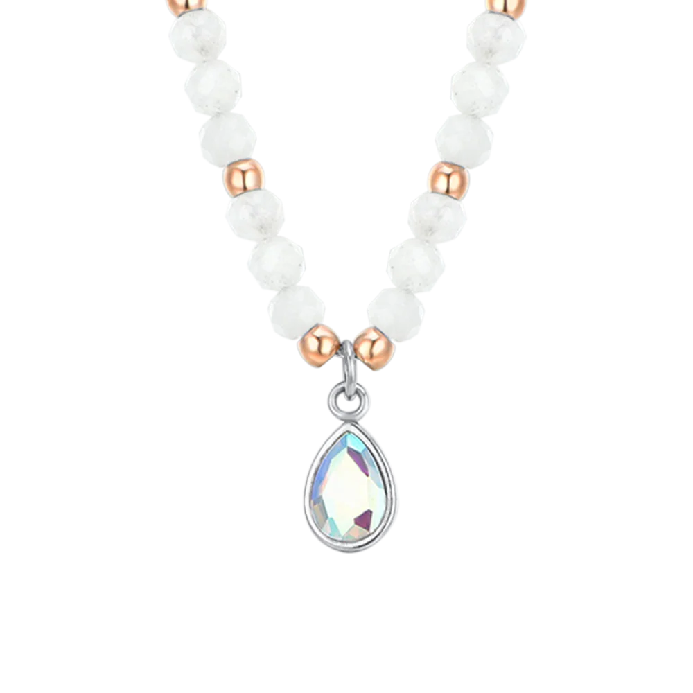 COLLANA DONNA IN ACCIAIO AGATA BIANCA - Image 4