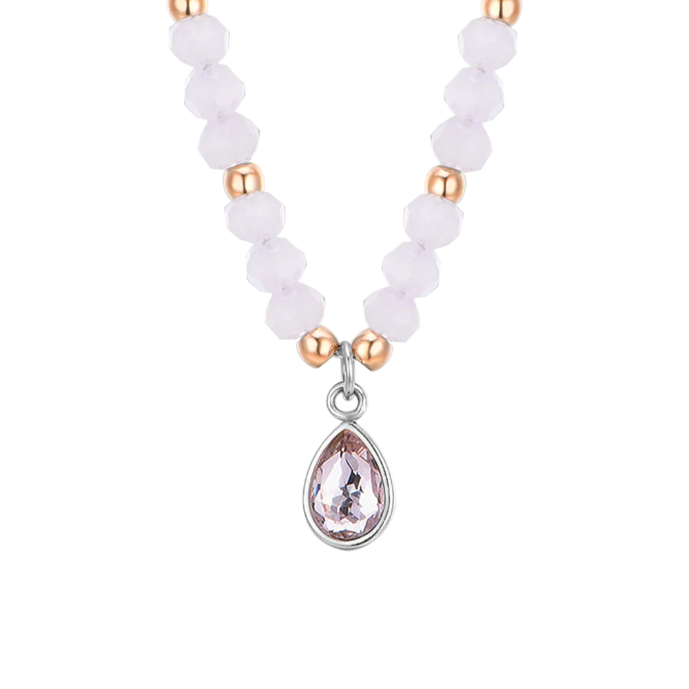 COLLANA DONNA IN ACCIAIO AGATA ROSA - Image 4
