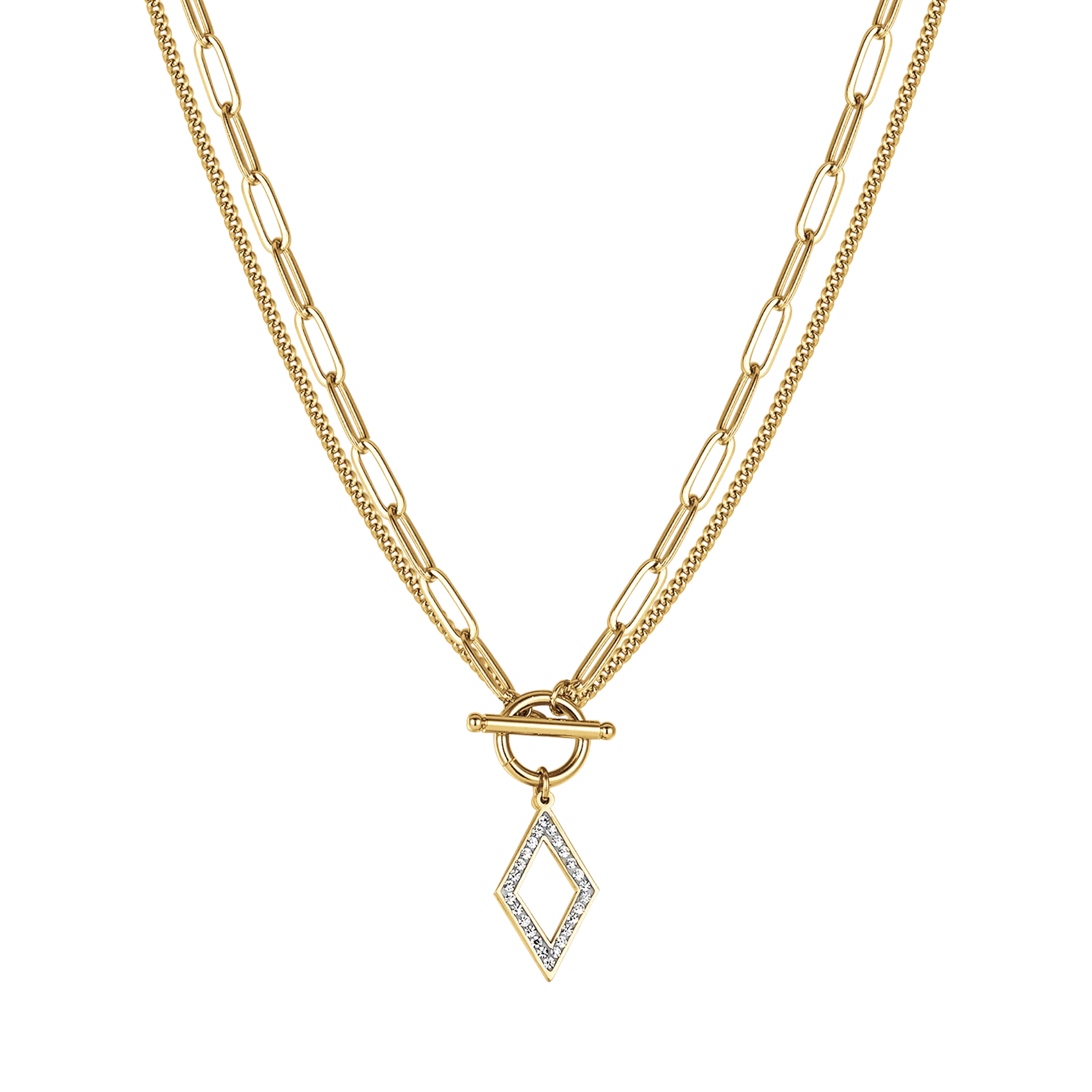 COLLANA DONNA IN ACCIAIO CON CRISTALLI BIANCHI - Image 6