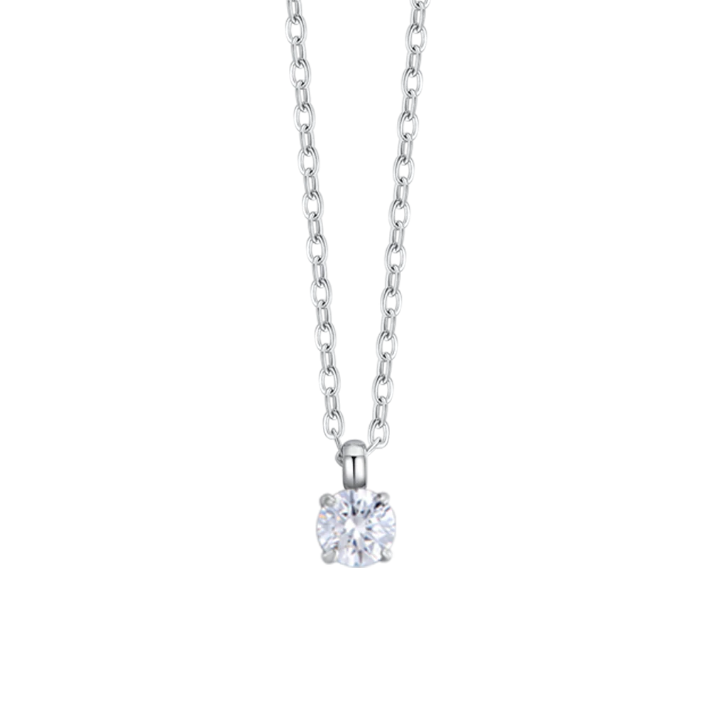 COLLANA DONNA IN ACCIAIO CON CRISTALLO BIANCO - Image 4