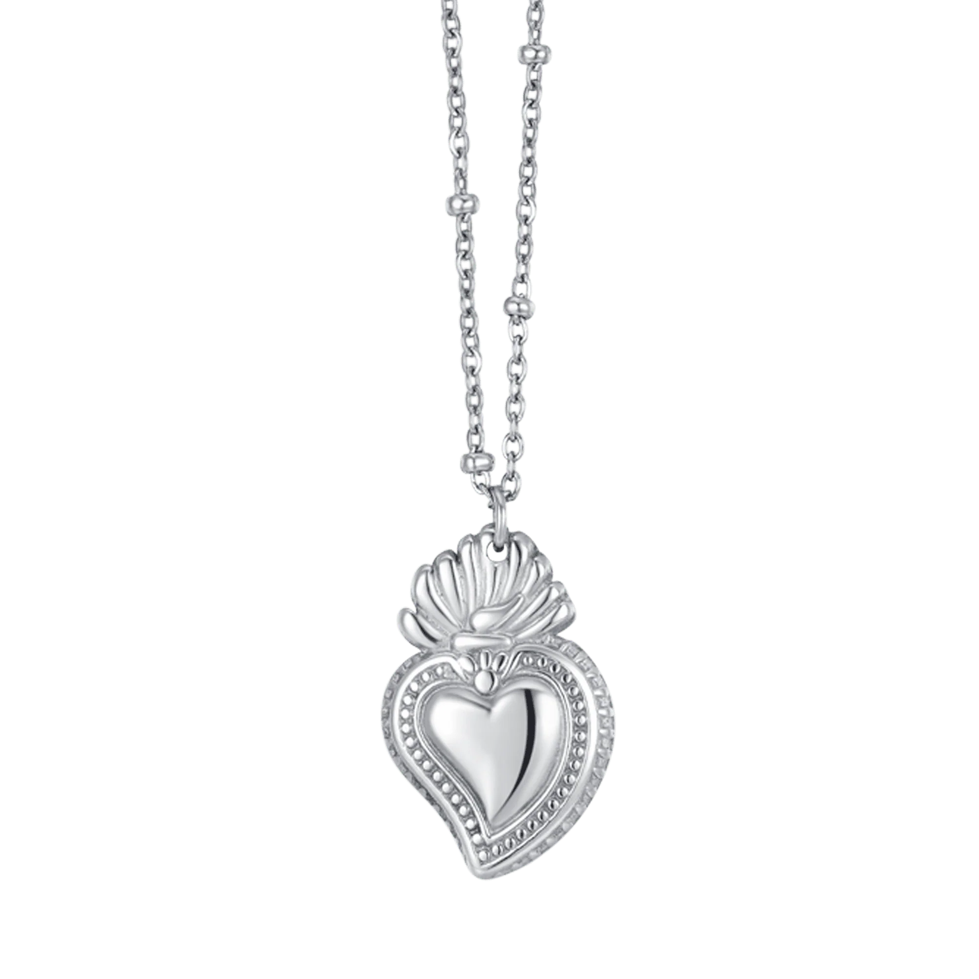 COLLANA DONNA IN ACCIAIO CON CUORE SACRO - Image 4