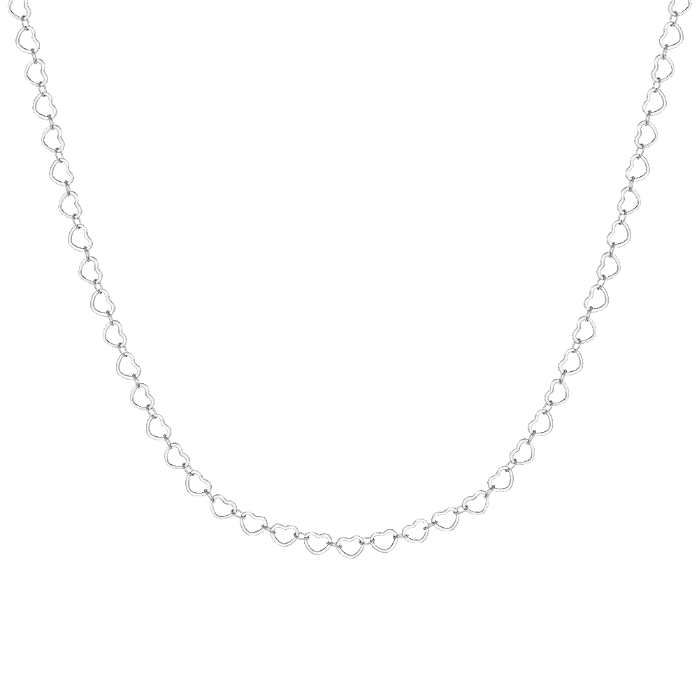 COLLANA DONNA IN ACCIAIO CON CUORI