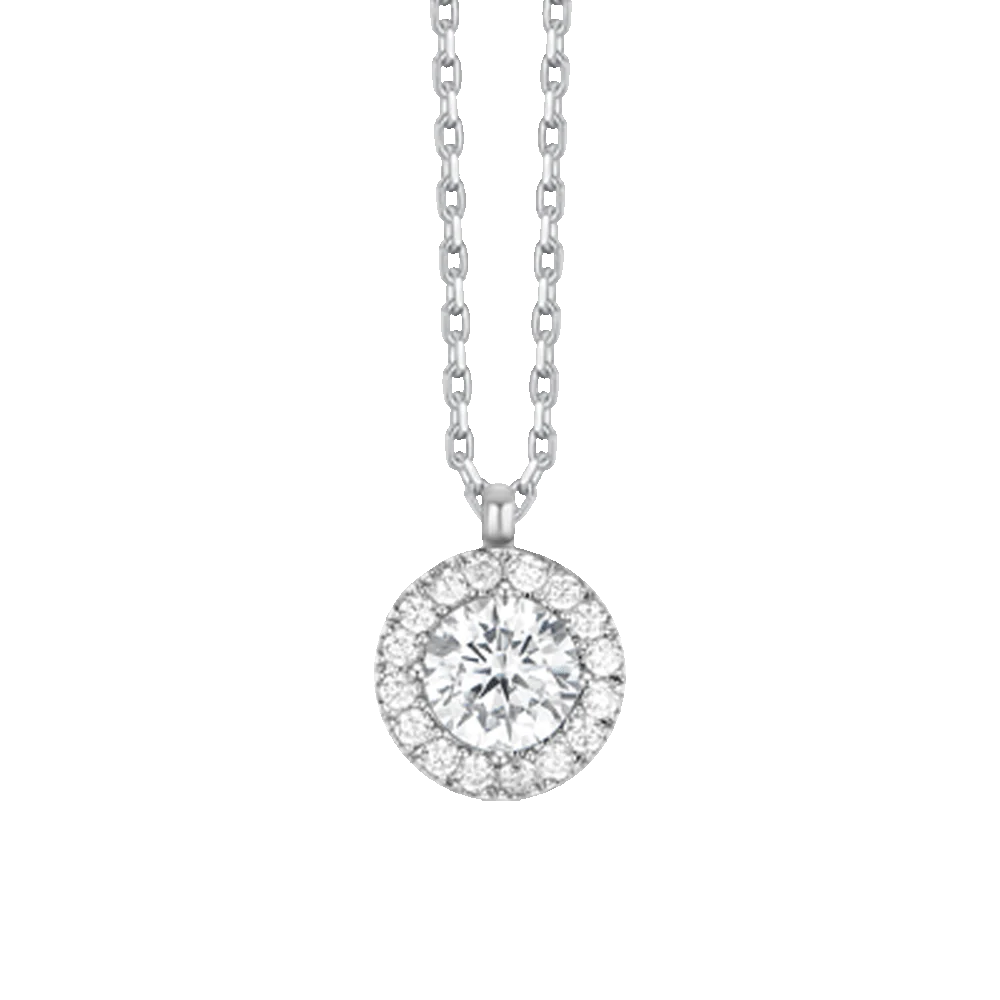 COLLANA DONNA IN ACCIAIO CON ELEMENTO CON ZIRCONI BIANCHI - Image 2