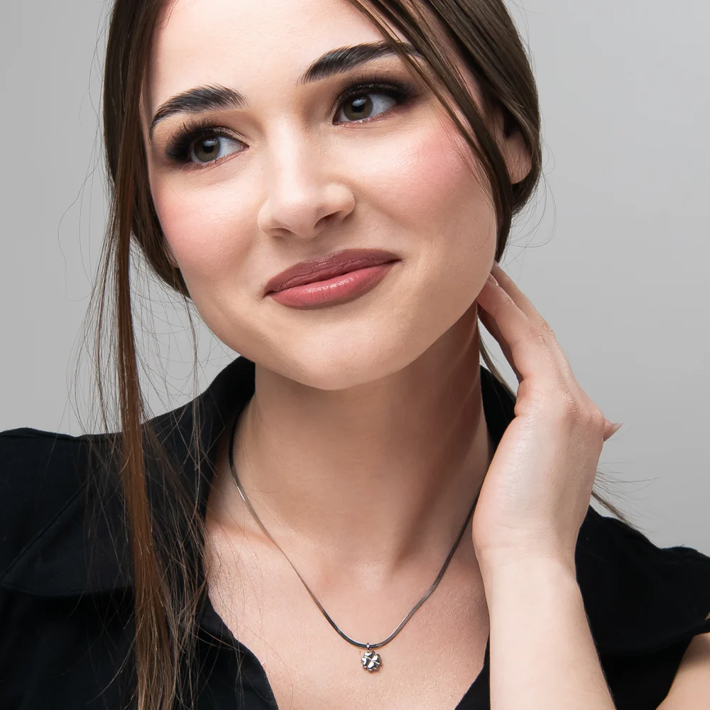 COLLANA DONNA IN ACCIAIO CON QUADRIFOGLIO - Image 3