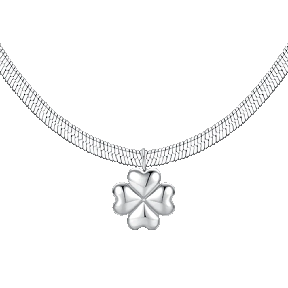 COLLANA DONNA IN ACCIAIO CON QUADRIFOGLIO - Image 5