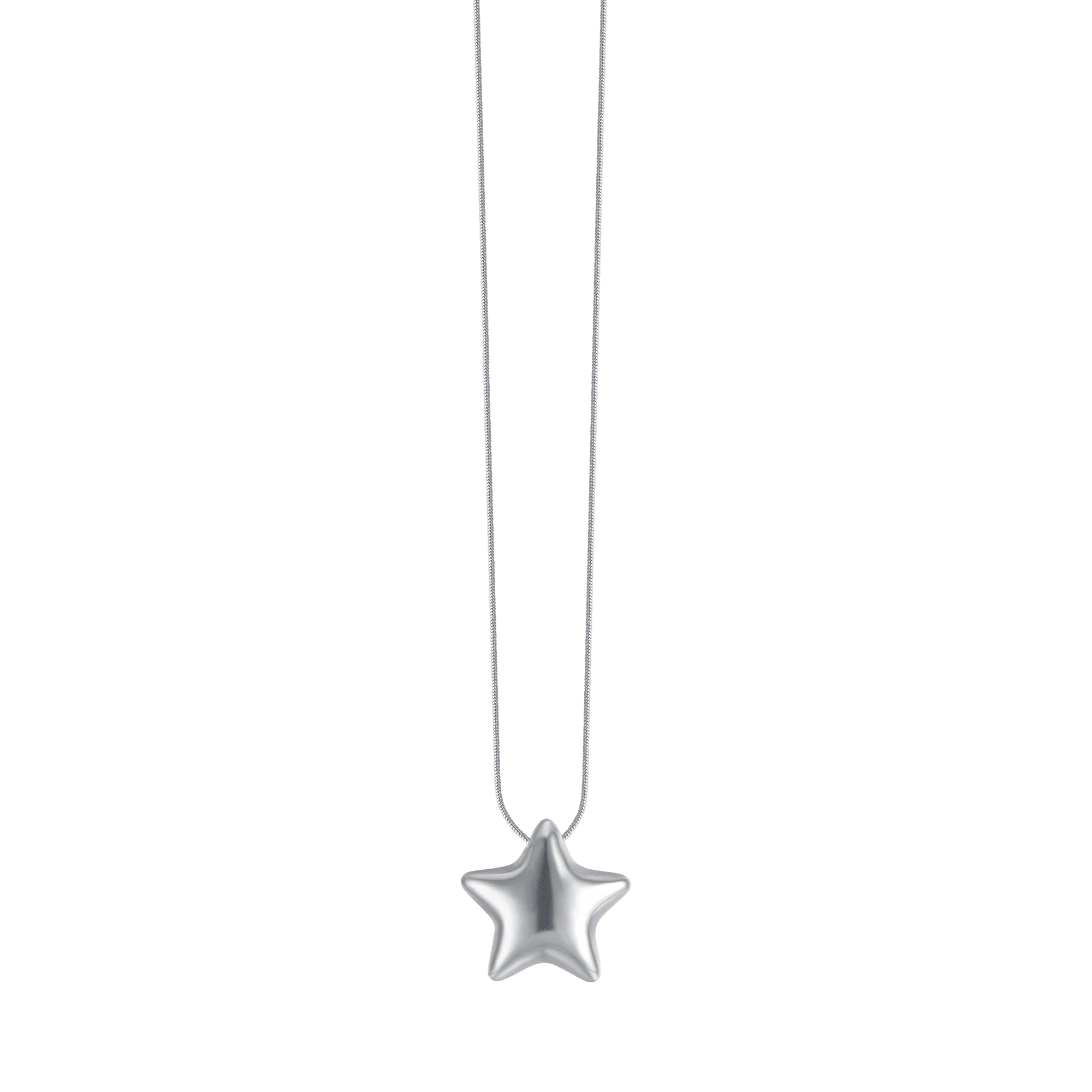 COLLANA DONNA IN ACCIAIO CON STELLA PIENA