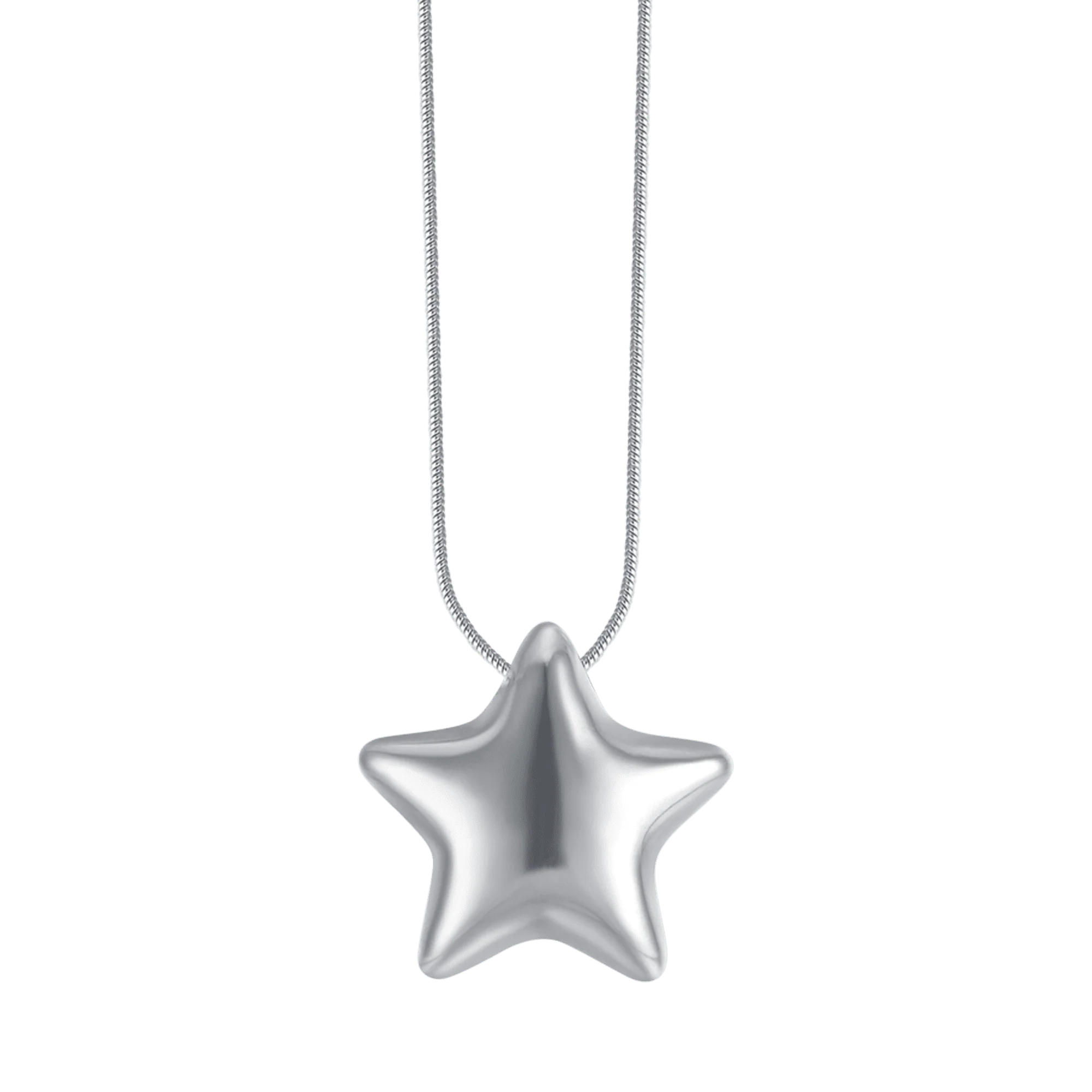 COLLANA DONNA IN ACCIAIO CON STELLA PIENA - Image 4