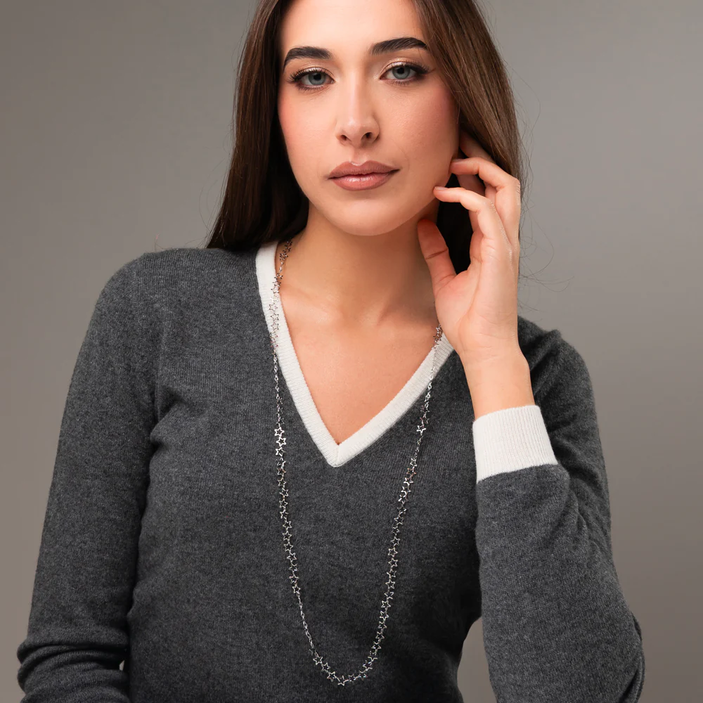 COLLANA DONNA IN ACCIAIO CON STELLE - Image 3