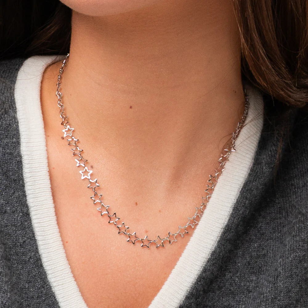 COLLANA DONNA IN ACCIAIO CON STELLE - Image 2