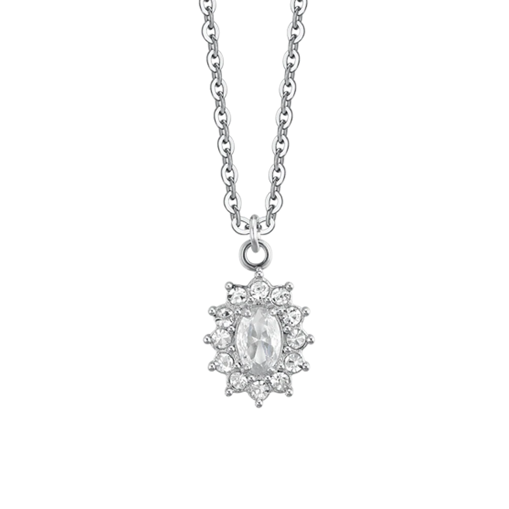 COLLANA DONNA IN ACCIAIO CRISTALLI E ZIRCONE BIANCO - Image 4